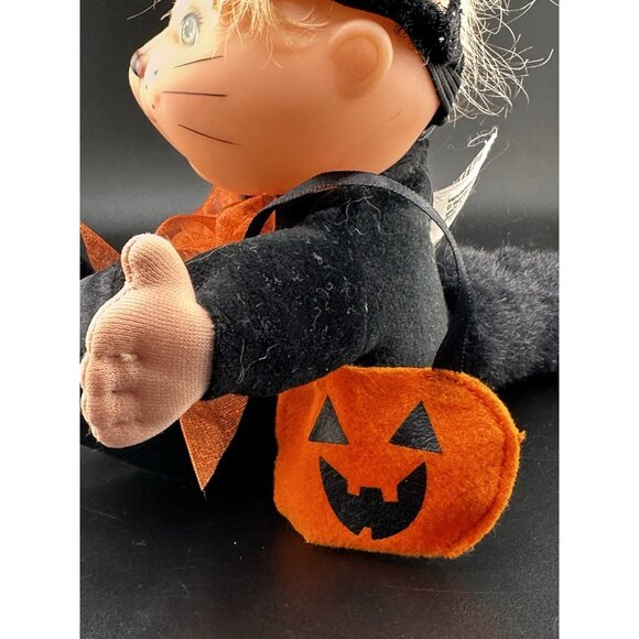 2000 Cabbage Patch Kids Black Cat Plush Doll 10" Halloween Vtg HTF Rare - Picture 9 of 16
